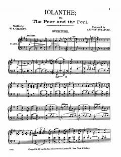 Iolanthe Or The Peer And The Peri von Arthur Seymour Sullivan 