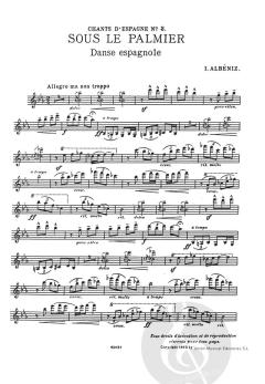 Bajo La Palmera Sous le Palmier Dance Espagnole von Isaac Albeniz 