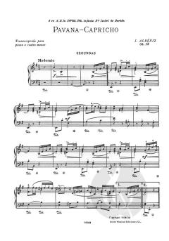 Pavana Capricho Piano for 4 Hands von Isaac Albeniz 