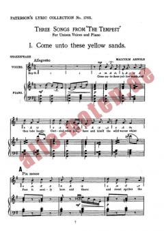 Three Songs From The Tempest (Malcolm Arnold) 