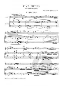 Five Pieces Op. 84 von Malcolm Arnold für Violine und Klavier im Alle Noten Shop kaufen