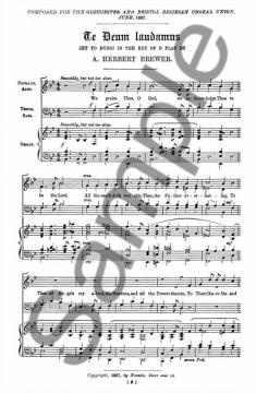 Te Deum In B Flat von Alfred Herbert Brewer 