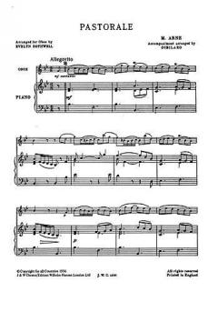 Pastorale For Oboe von Thomas Augustin Arne im Alle Noten Shop kaufen