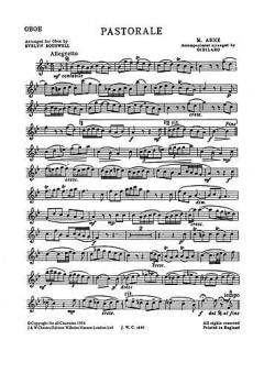 Pastorale For Oboe von Thomas Augustin Arne im Alle Noten Shop kaufen