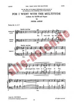 For I Went With The Multitude von Peter Aston 