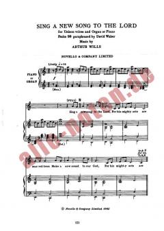 Sing a New Song To The Lord von Arthur Wills 