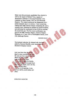 Nunc Dimittis von Gustav Holst 