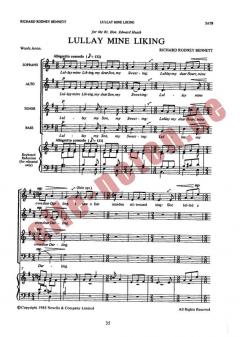 Lullay Mine Liking von Richard Rodney Bennett 
