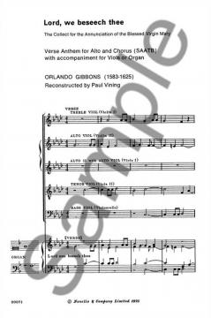 Lord, We Beseech Thee von Orlando Gibbons 