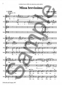 Missa Brevissima von Giles Swayne 