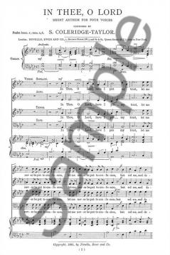 In Thee O Lord von Samuel Coleridge-Taylor 