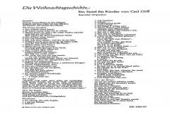 Die Weihnachtsgeschichte von Carl Orff 