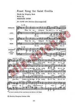 Feast Song For St Cecilia von Bernard Rose 