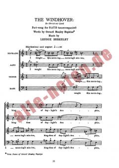 The Windhover Op. 72 No. 2 von Lennox Berkeley 