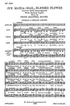 Ave Maria - Hail Blessed Flower von Peter Maxwell Davies 
