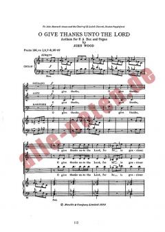 O Give Thanks Unto The Lord von Charles Wood 
