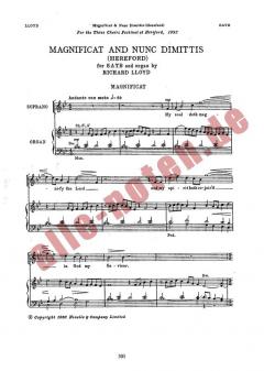 Magnificat & Nunc Dimittis von Richard Lloyd 