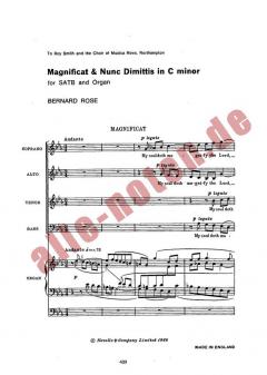 Magnificat & Nunc Dimittis von Bernard Rose 