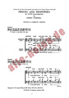 Windsor Preces And Responses von Sidney Campbell 