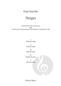 Neiges For Eight Cellos von Kaija Saariaho im Alle Noten Shop kaufen