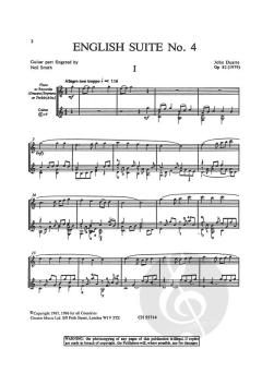 English Suite No. 4 von John Duarte für Flöte und Gitarre im Alle Noten Shop kaufen