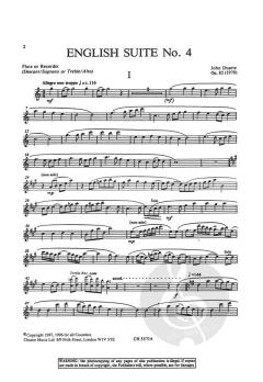 English Suite No. 4 von John Duarte für Flöte und Gitarre im Alle Noten Shop kaufen