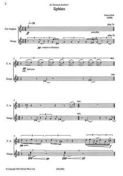 Sphinx for Cor Anglais and Gongs (Simon Holt) 