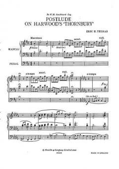 Postlude on Harwood's Thornbury von Eric Thiman 