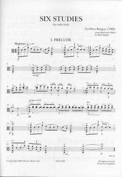 Six Studies For Cello Arranged For Solo Viola von Berthold Goldschmidt im Alle Noten Shop kaufen