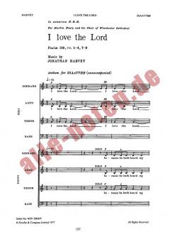 I Love The Lord von Jonathan Harvey 