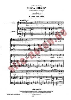 Missa Brevis von Arthur Wills 