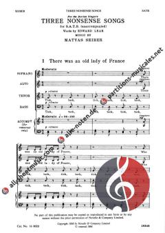 3 Nonsense Songs von Matyas Seiber 