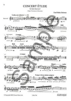 Concert Etude For Solo Horn von Esa-Pekka Salonen im Alle Noten Shop kaufen (Partitur)
