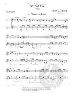 Sonata for Flute and Guitar von Francis Poulenc 