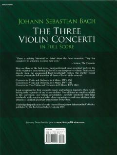 The Three Violin Concerti von Johann Sebastian Bach 