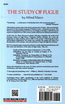 The Study Of Fugue von Alfred Mann 
