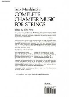 Complete Chamber Music for Strings von Felix Mendelssohn Bartholdy 
