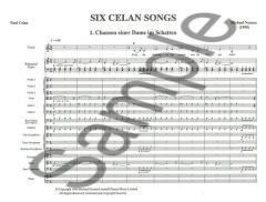 Six Celan Songs Full Score (Michael Nyman) 