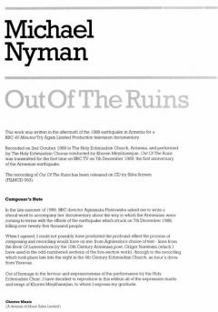 Out Of The Ruins (Michael Nyman) 