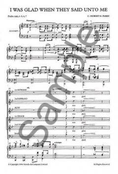 I Was Glad When They Said Unto Me von Charles Hubert Parry 