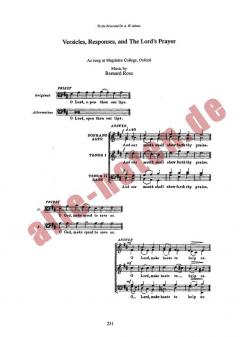 Versicles, Responses And The Lord's Prayer von Bernard Rose 