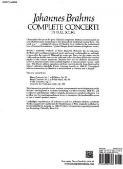 Complete Concerti von Johannes Brahms 