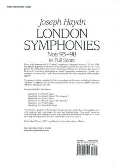 Complete London Symphonies Nos. 93-98 in Full Score von Joseph Haydn 