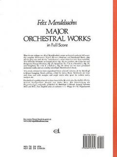 Major Orchestral Works von Felix Mendelssohn Bartholdy 