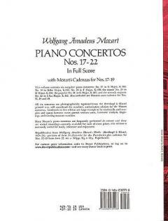 Piano Concertos Nos.17-22 von Wolfgang Amadeus Mozart 