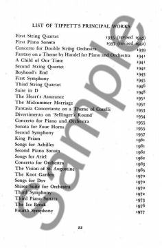 Michael Tippett: Novello Short Biography von Sir Michael Tippett 