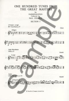 One Hundred Tunes for Harmonisation from the Great Masters 