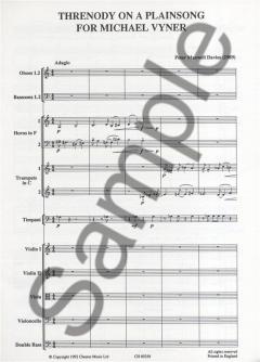 Threnody on A Plainsong for Michael Vyner von Peter Maxwell Davies 