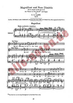 Magnificat & Nunc Dimittis von Craig Sellar Lang 
