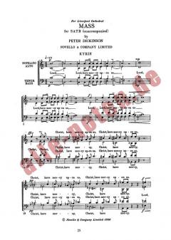 Mass SATB Unaccompanied von Peter Dickinson 